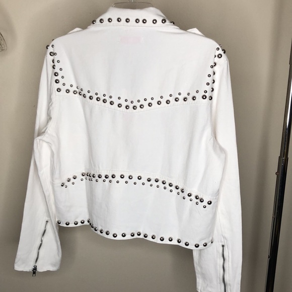 White Denim Studded jacket - Picture 13 of 15